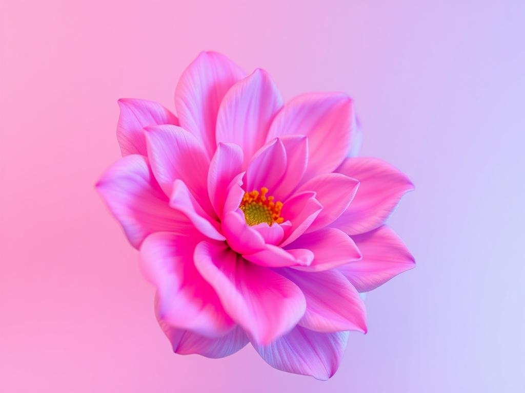 Розовый цветок лотоса на мягком градиентном фоне. Красота и нежность в каждом лепестке.